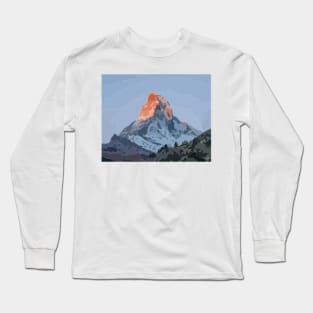 Matterhorn Vector Painting Long Sleeve T-Shirt